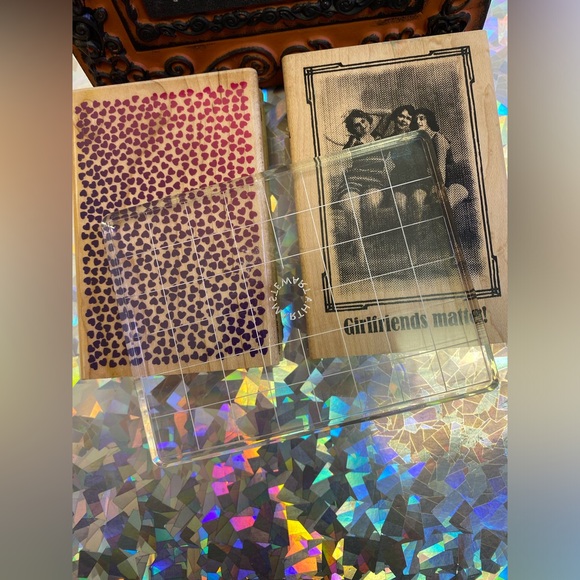 Rubber Stamp Lot Bundle w/ Craft Case Inkadinkado Greeting Card Stamps Some VTG - Picture 7 of 16